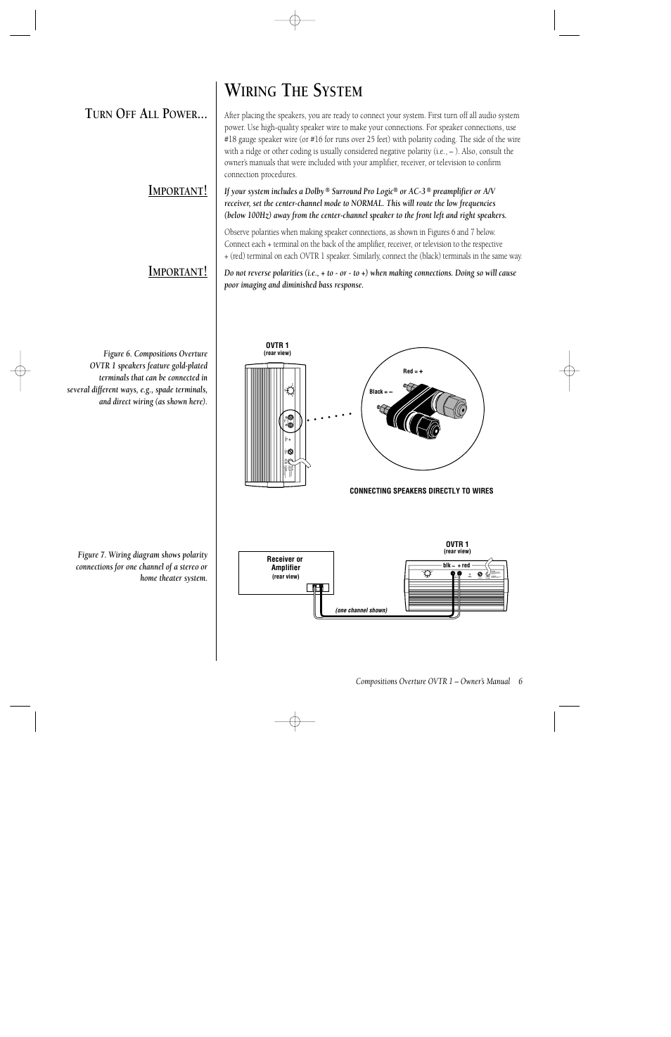 Iring, Ystem | Infinity COMPOSITIONSTM OVTR 1 User Manual | Page 7 / 12