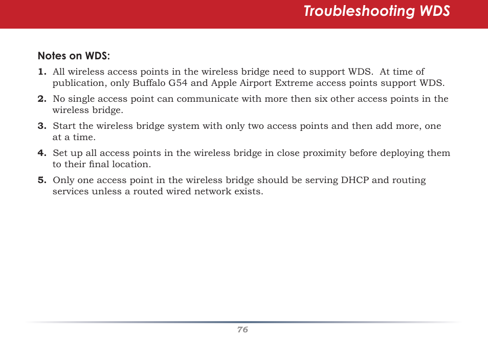 Troubleshooting wds | Infinity Wireless Router & AP WZR-G300N User Manual | Page 76 / 91