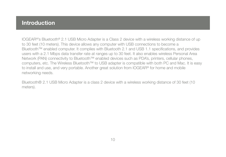 Introduction | IOGear GBU421 User Manual | Page 10 / 64