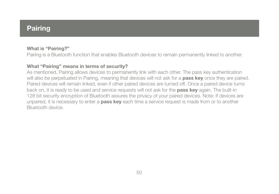 Pairing | IOGear GBU421 User Manual | Page 50 / 64