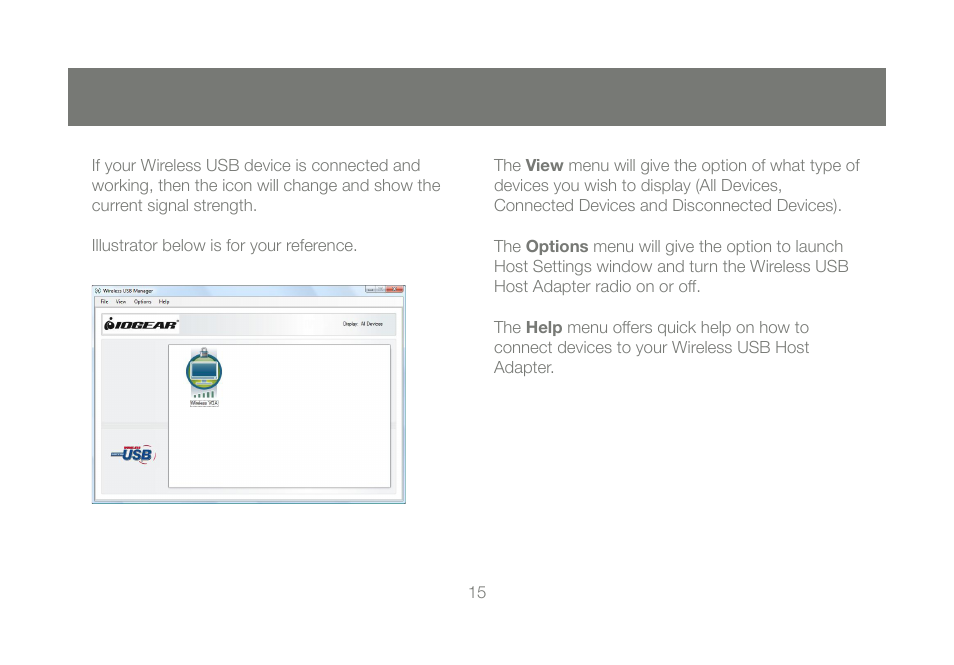 IOGear Wireless USB Hub GUWH104 User Manual | Page 15 / 30