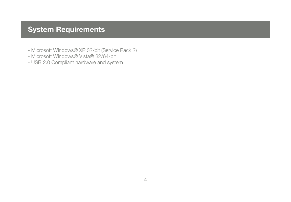 System requirements | IOGear Wireless USB Hub GUWH104 User Manual | Page 4 / 30