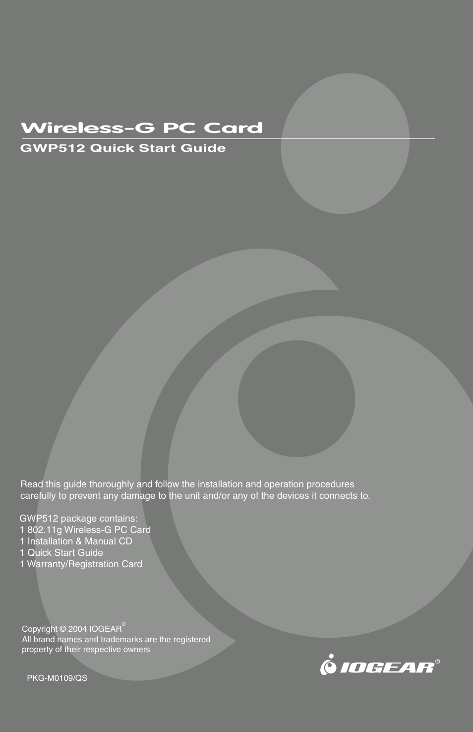 IOGear Wireless GWP512 User Manual | 16 pages