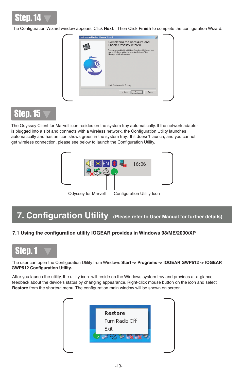 Configuration utility | IOGear Wireless GWP512 User Manual | Page 14 / 16