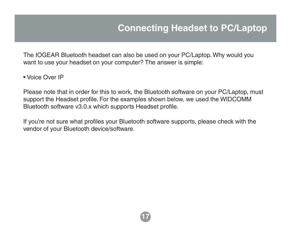 Connecting headset to pc/laptop | IOGear GBE211 User Manual | Page 15 / 54