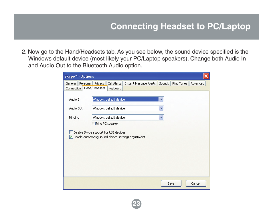 Connecting headset to pc/laptop | IOGear GBE211 User Manual | Page 21 / 54