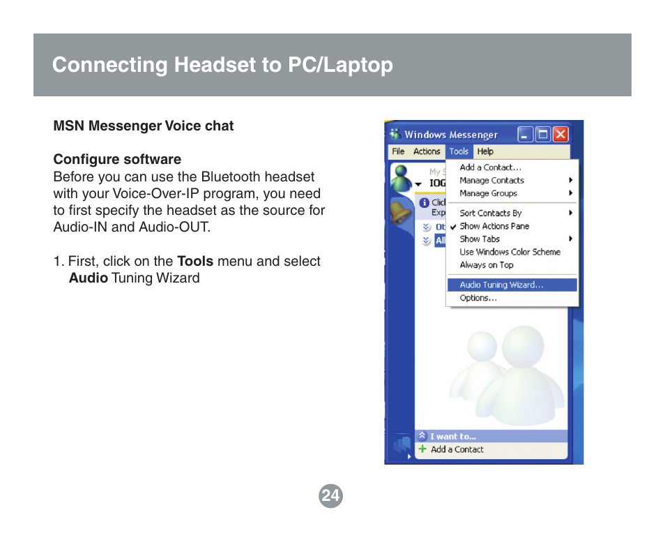 Connecting headset to pc/laptop | IOGear GBE211 User Manual | Page 22 / 54