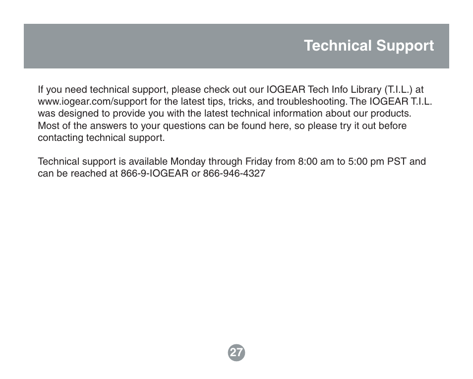 Technical support | IOGear GBE211 User Manual | Page 25 / 54
