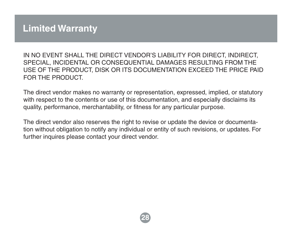 Limited warranty | IOGear GBE211 User Manual | Page 26 / 54