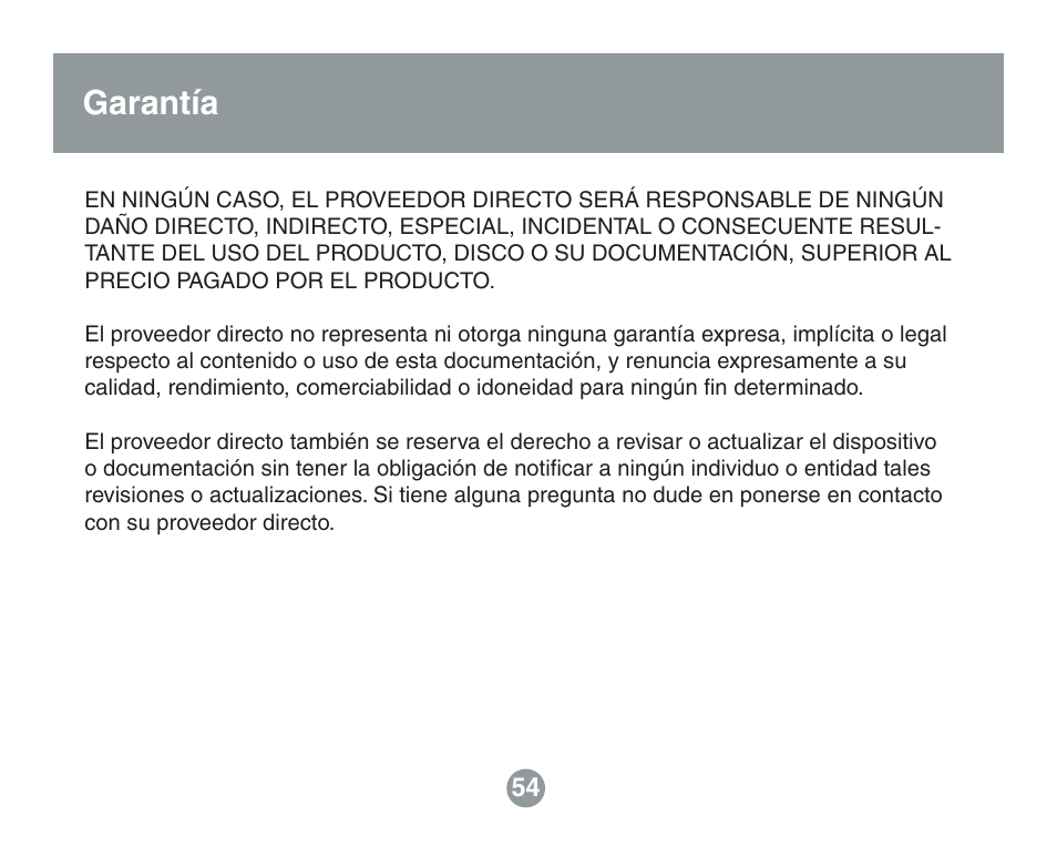 Garantía | IOGear GBE211 User Manual | Page 52 / 54