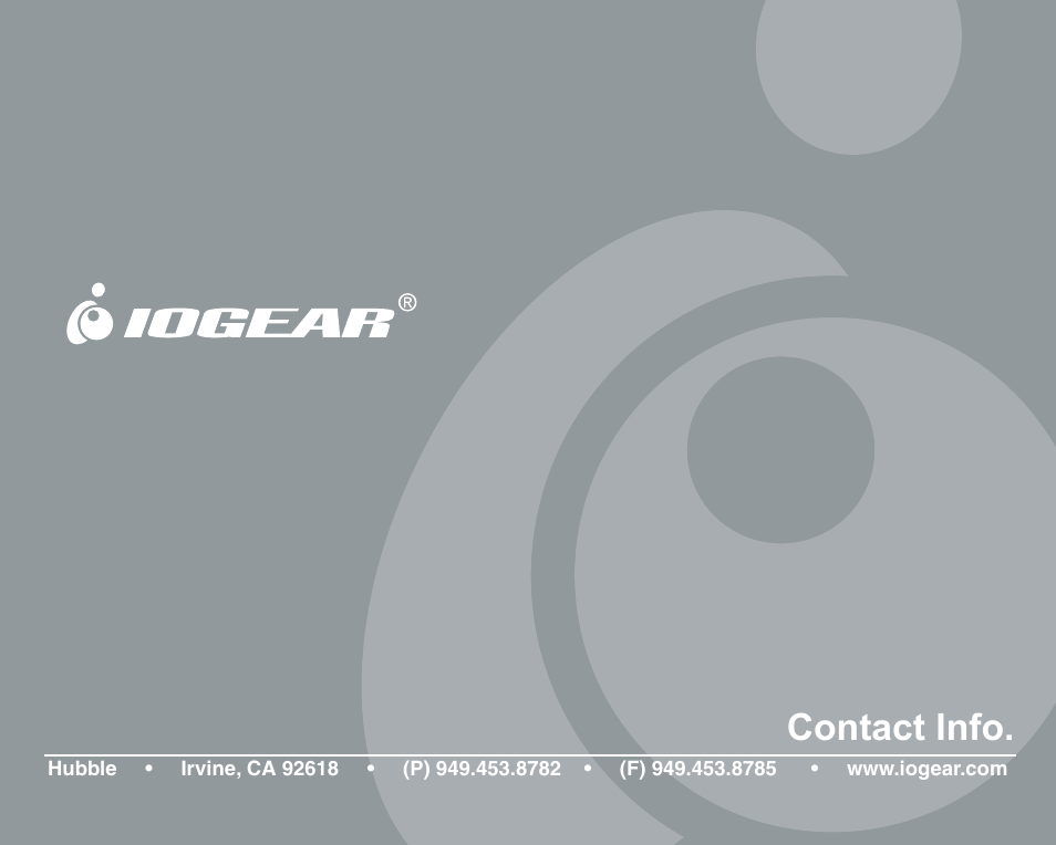 Contact info | IOGear GBE211 User Manual | Page 54 / 54