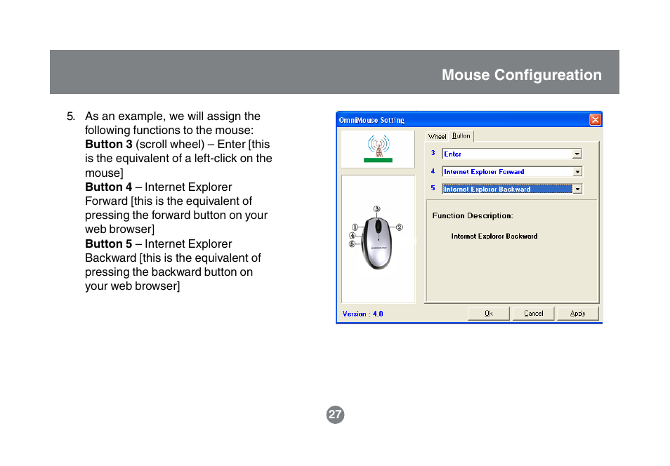 Mouse configureation | IOGear GKM531R User Manual | Page 29 / 42