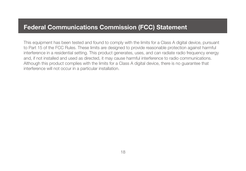 Federal communications commission (fcc) statement | IOGear GCS634U User Manual | Page 18 / 22