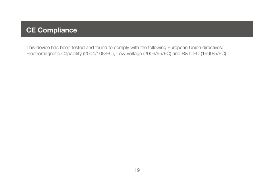 Ce compliance | IOGear GCS634U User Manual | Page 19 / 22