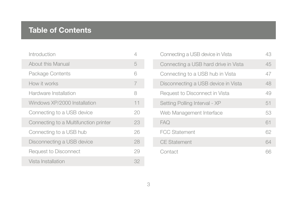 IOGear GUIP201 M1023 User Manual | Page 3 / 68