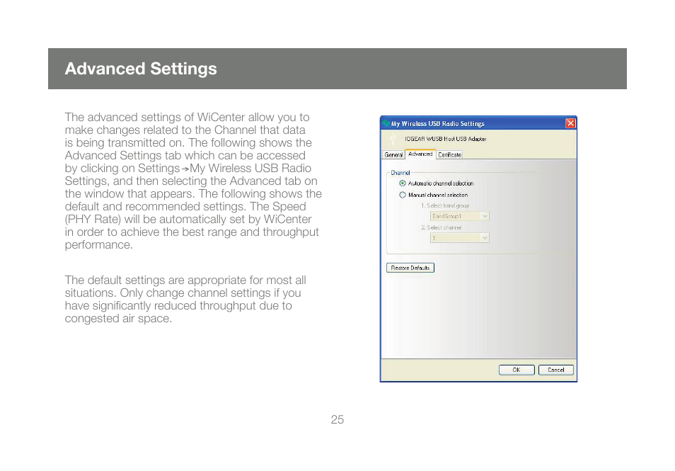 Advanced settings | IOGear GUWH104KIT User Manual | Page 25 / 38