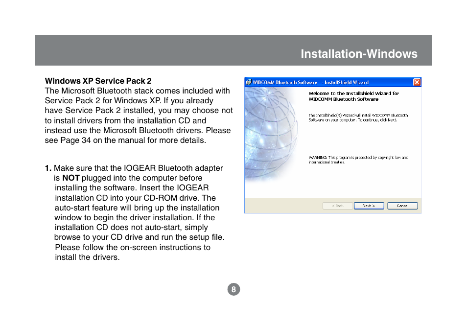Installation-windows | IOGear GBU321 User Manual | Page 10 / 43