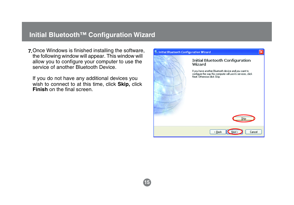 Initial bluetooth™ configuration wizard | IOGear GBU321 User Manual | Page 17 / 43