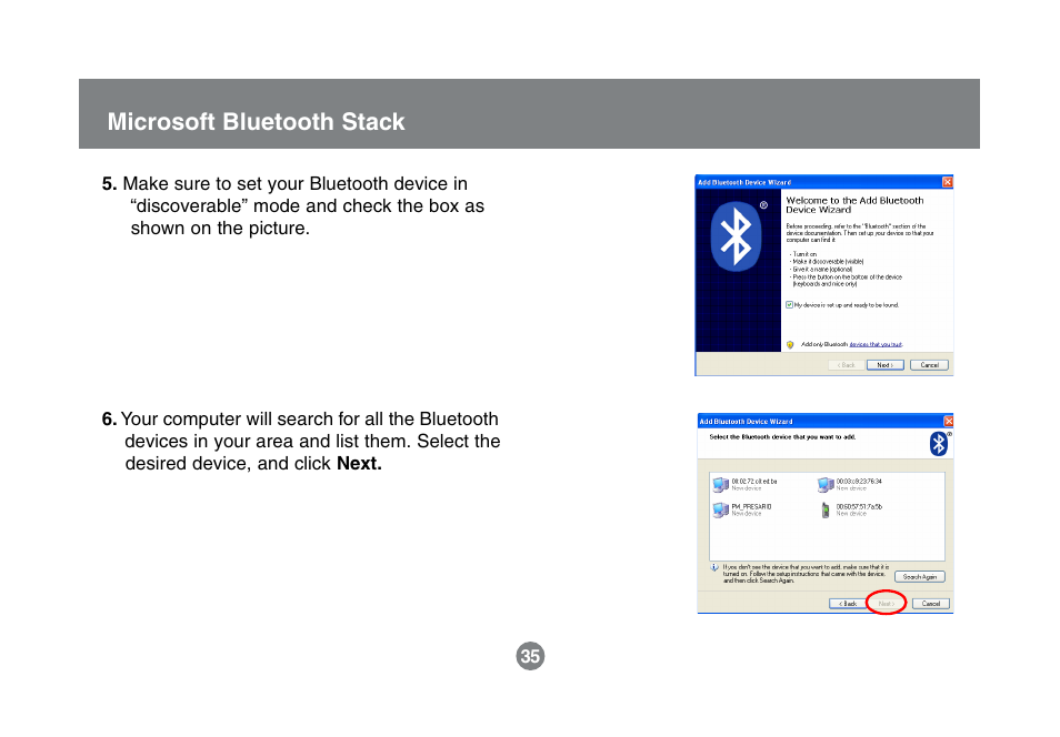 Microsoft bluetooth stack | IOGear GBU321 User Manual | Page 37 / 43