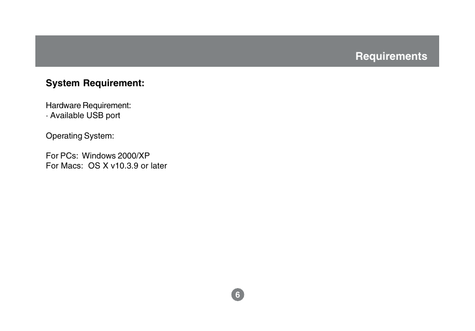 Requirements | IOGear GBU321 User Manual | Page 8 / 43