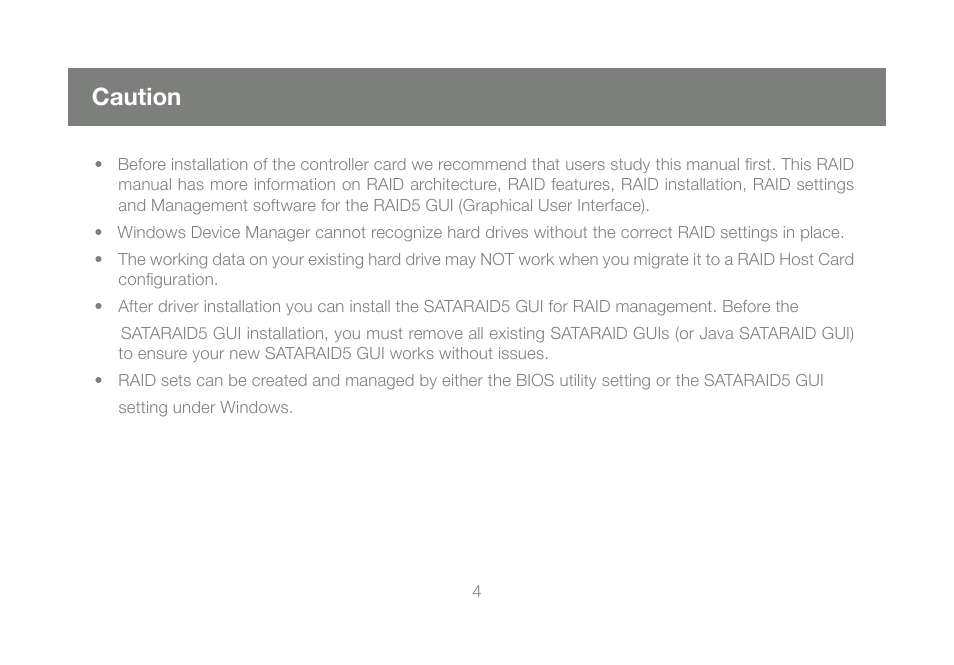 Caution | IOGear M0557 User Manual | Page 4 / 28