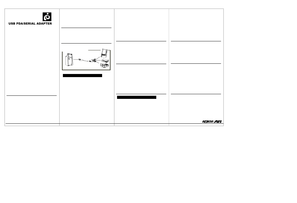 IOGear USB PDA/ Serial Adapter GUC232A User Manual | 1 page