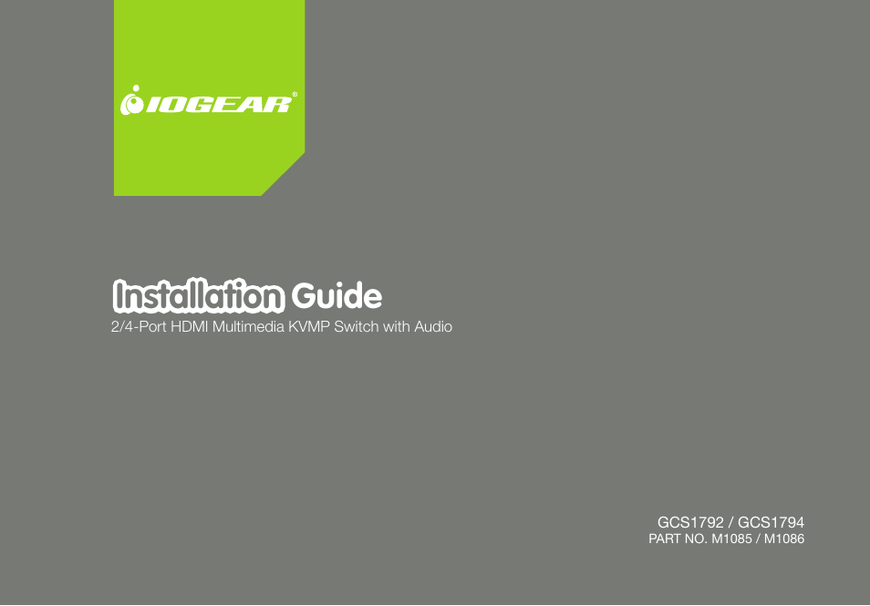 IOGear M1086 User Manual | 40 pages