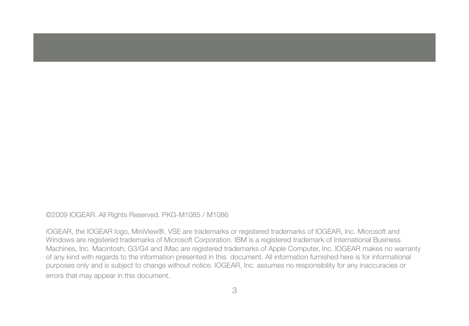 IOGear M1086 User Manual | Page 3 / 40