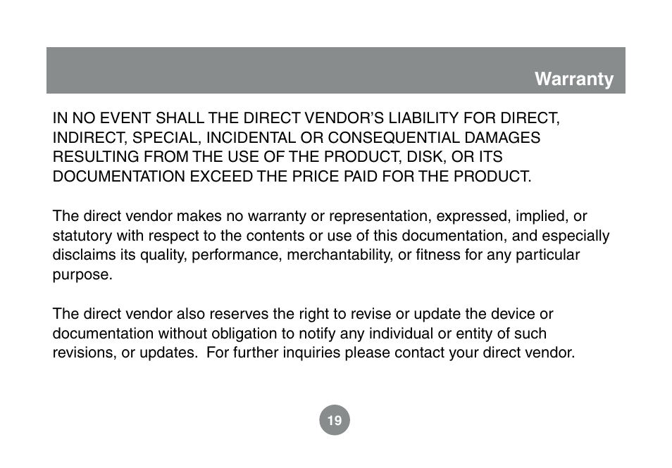 Warranty | IOGear GMESKYP1 User Manual | Page 19 / 20