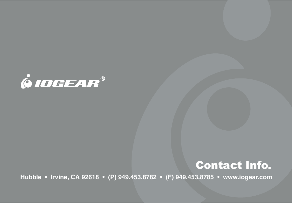 Contact info | IOGear GMESKYP1 User Manual | Page 20 / 20