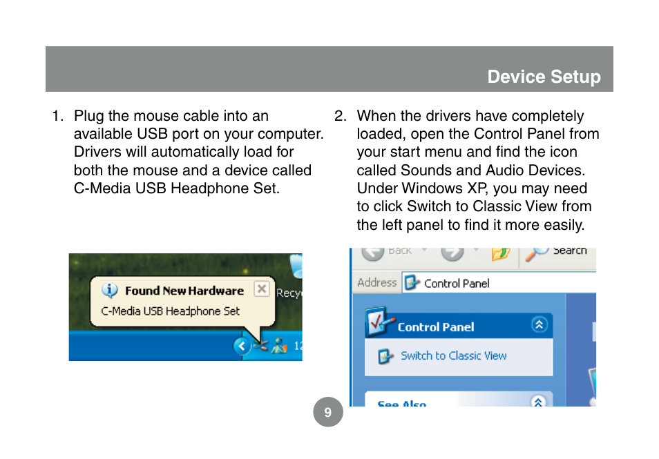 Device setup | IOGear GMESKYP1 User Manual | Page 9 / 20