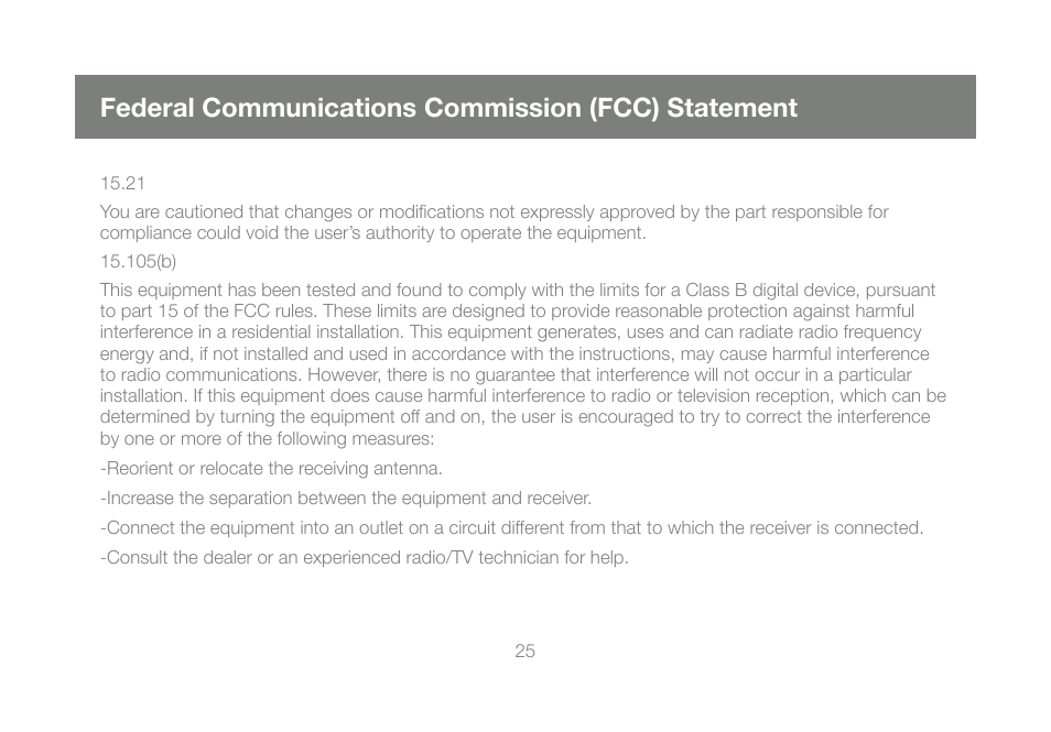 Federal communications commission (fcc) statement | IOGear M1327 User Manual | Page 25 / 30