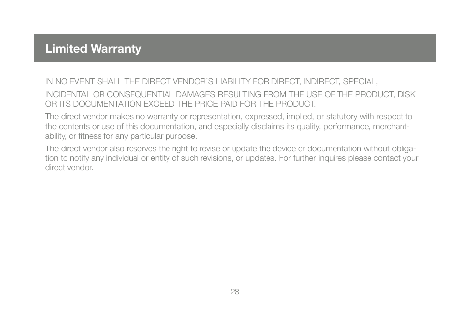 Limited warranty | IOGear M1327 User Manual | Page 28 / 30
