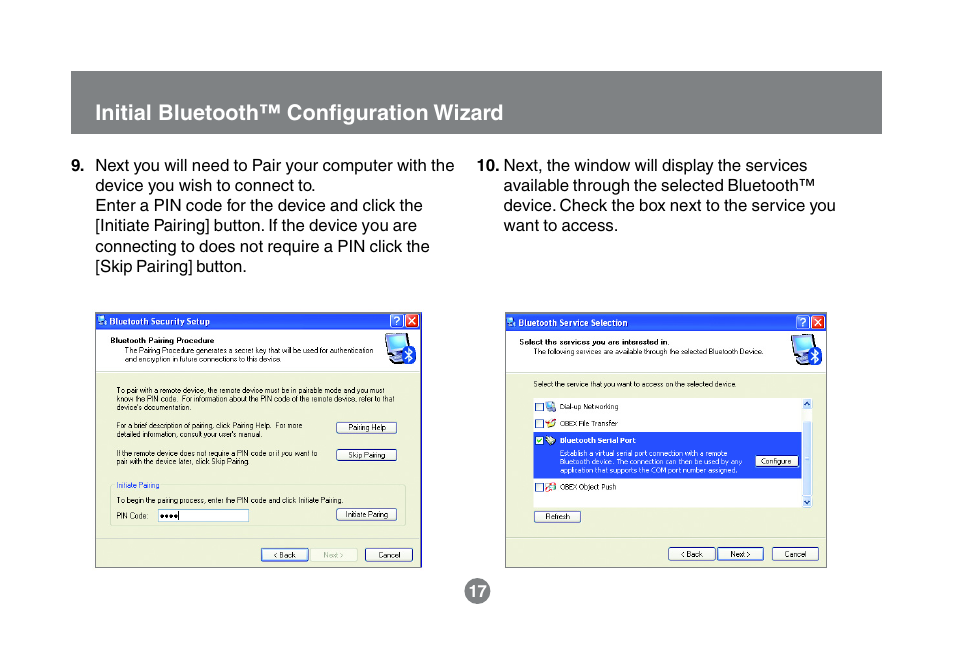 Initial bluetooth™ configuration wizard | IOGear GBU211 User Manual | Page 20 / 60