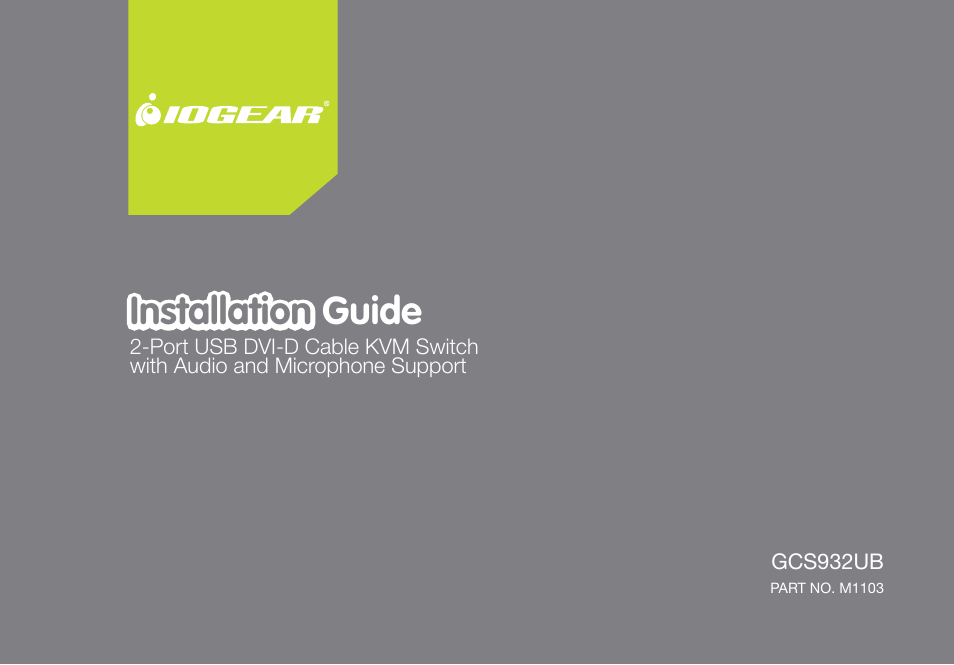 IOGear GCS932UB User Manual | 32 pages