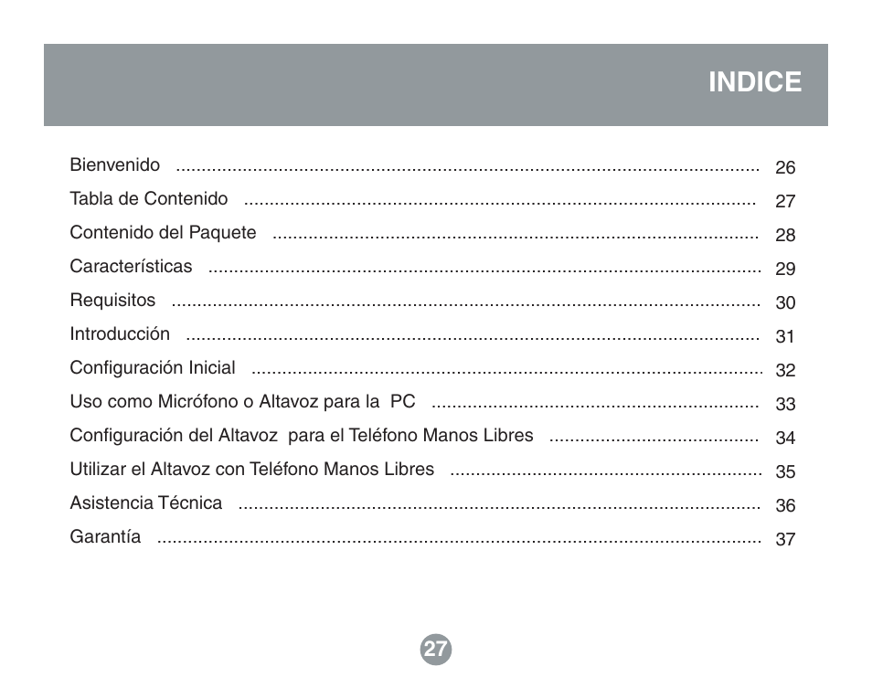 Bienvenido indice | IOGear GBHFK201W6 User Manual | Page 27 / 38