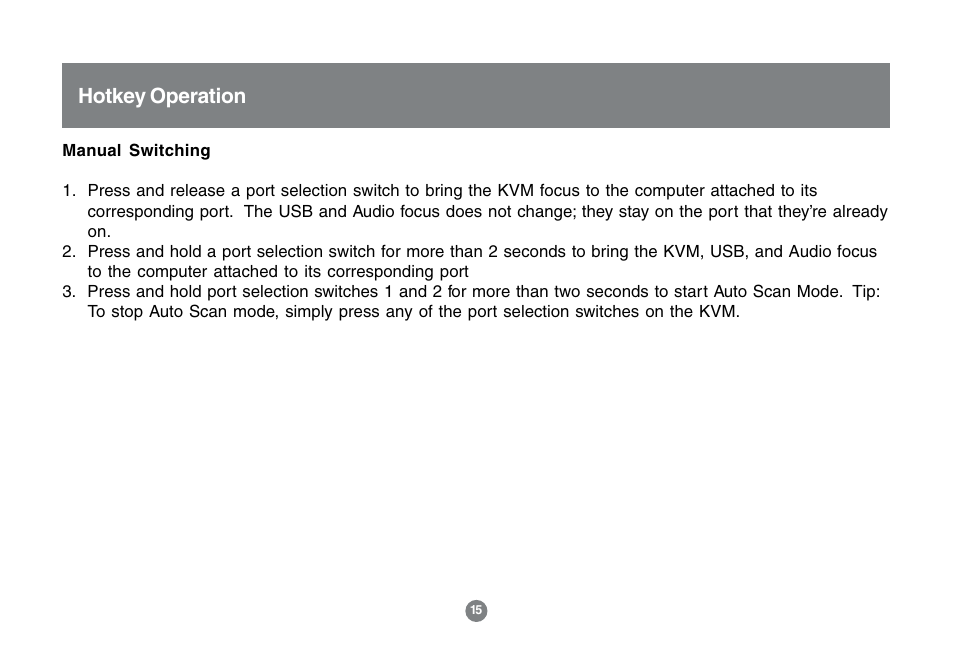 Hotkey operation | IOGear GCS1762 User Manual | Page 17 / 45