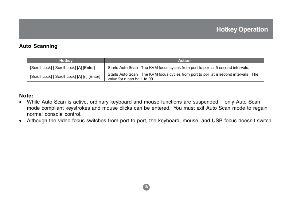 Osd operation, Hotkey operation | IOGear GCS1762 User Manual | Page 20 / 45