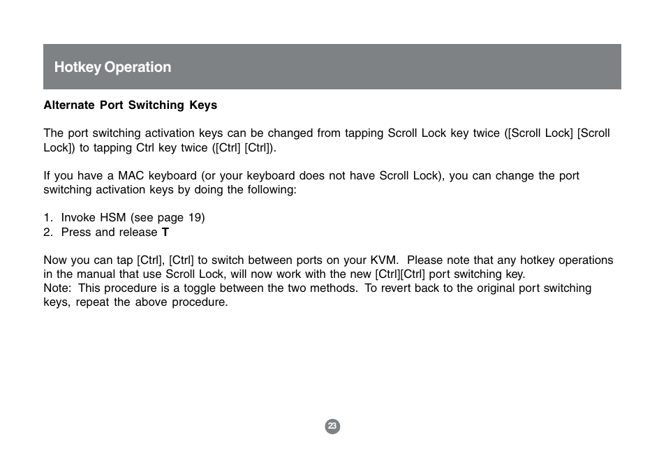 Hotkey operation | IOGear GCS1762 User Manual | Page 25 / 45