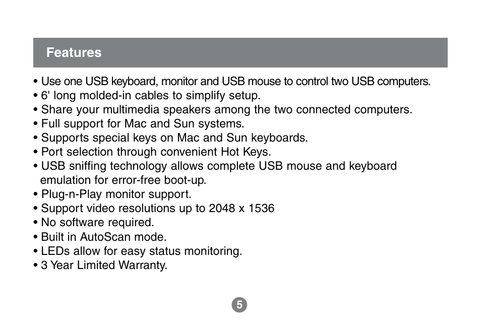 IOGear MINIVIEW GCS632U User Manual | Page 8 / 33