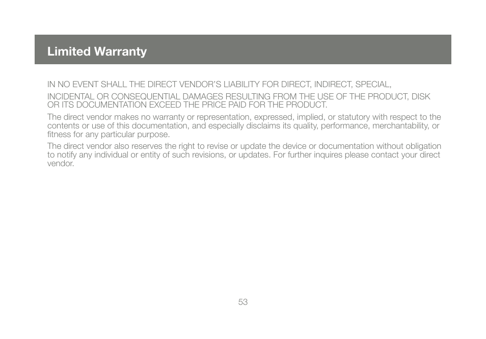 Limited warranty | IOGear M1057 User Manual | Page 53 / 56