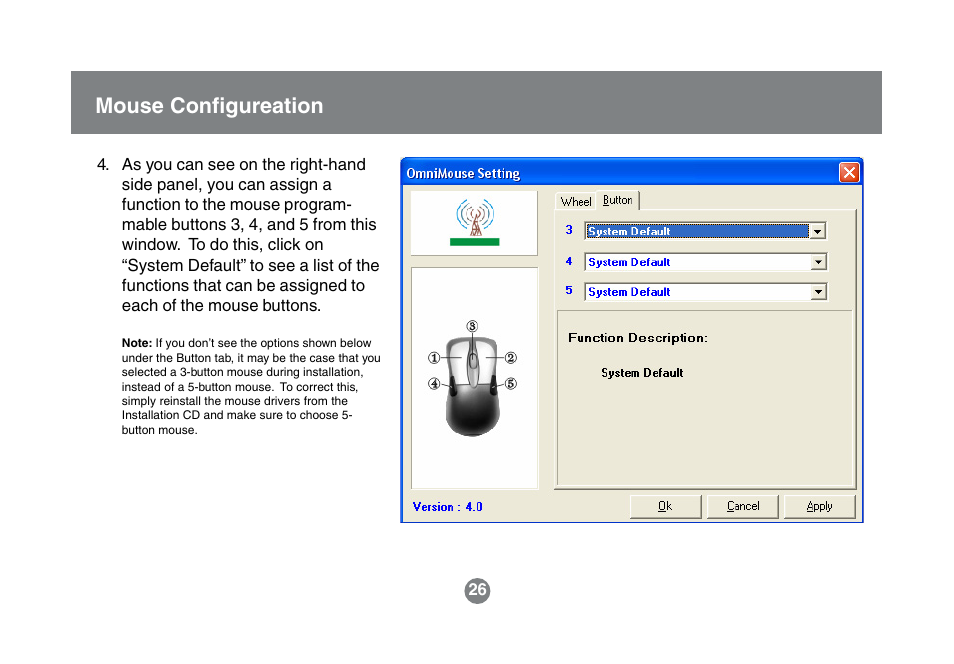 Mouse configureation | IOGear GKM521R User Manual | Page 28 / 42