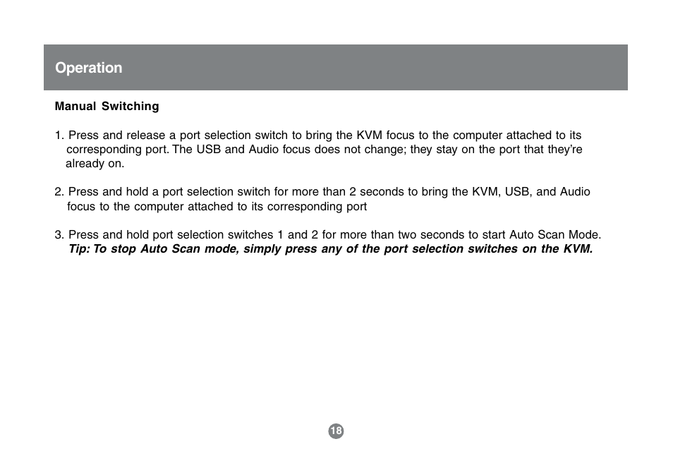 Operation | IOGear GCS1742 User Manual | Page 18 / 48