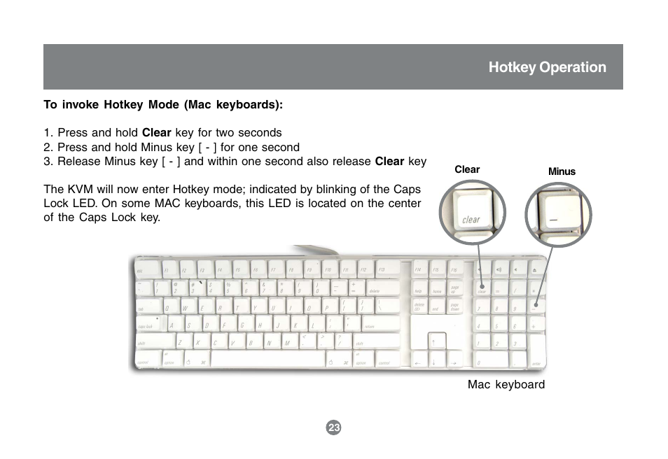 Hotkey operation | IOGear GCS1742 User Manual | Page 23 / 48