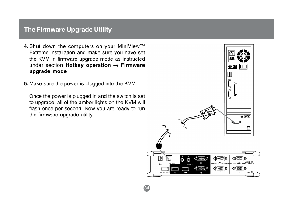 The firmware upgrade utility | IOGear GCS1742 User Manual | Page 34 / 48