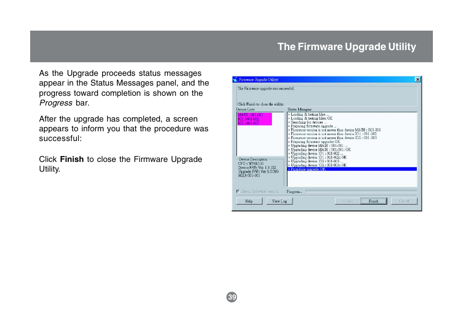 The firmware upgrade utility | IOGear GCS1742 User Manual | Page 39 / 48