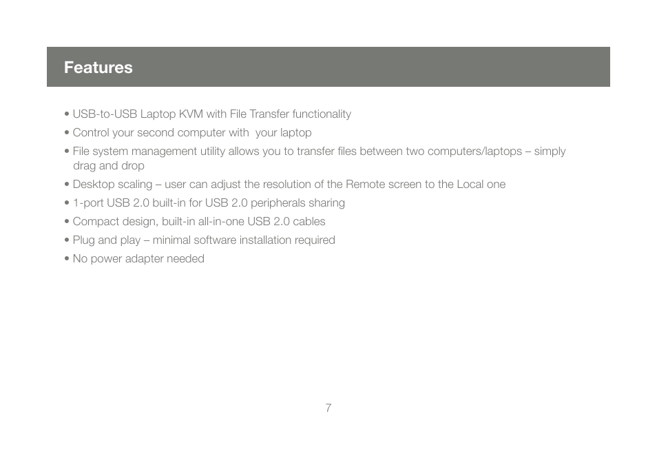 Features | IOGear GCS661U User Manual | Page 7 / 36