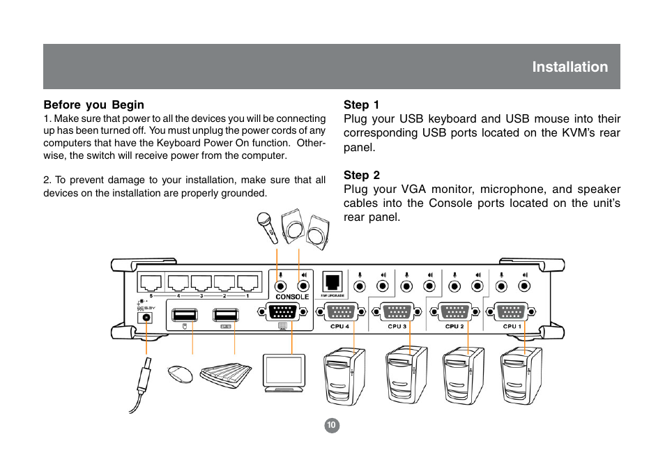 Installation | IOGear GCS1772 User Manual | Page 12 / 45