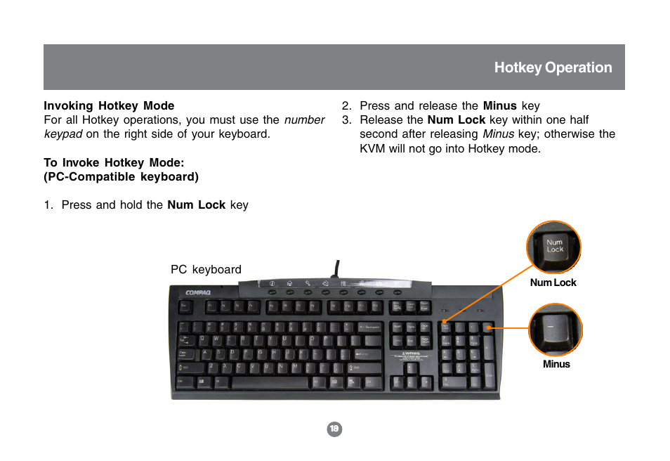 Hotkey operation | IOGear GCS1772 User Manual | Page 20 / 45