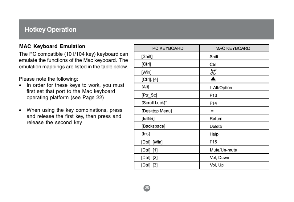 Hotkey operation | IOGear GCS1772 User Manual | Page 27 / 45